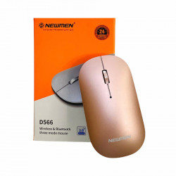 Chuột máy tính không dây Newmen D566 Hồng (Dual 2.4G + Bluetooth 3.0 & 5.0)