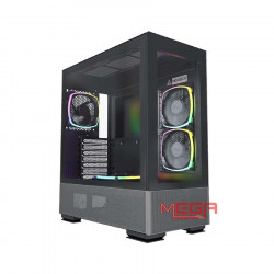 Case Montech SKY TWO Black (Mid Tower/Màu Đen) - 4 FAN ARGB